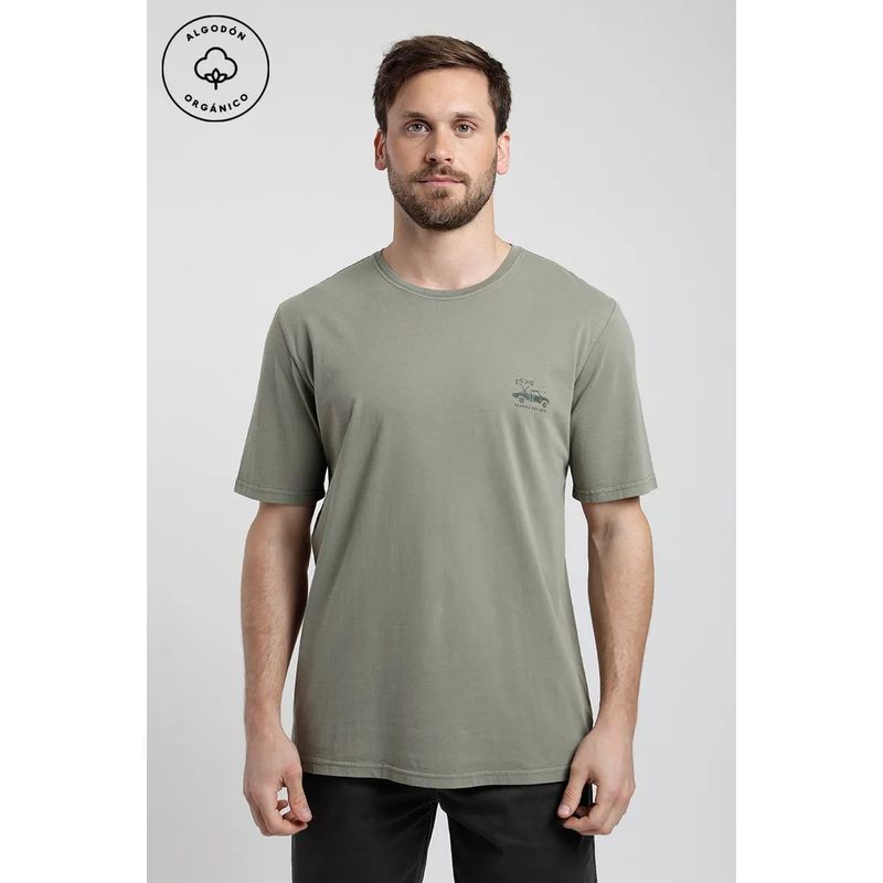 FROENS - Polera Manga Corta Hombre Roadtrip Verde Froens