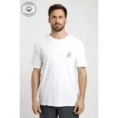 FROENS - Polera Manga Corta Hombre Surfer Cactus Blanco