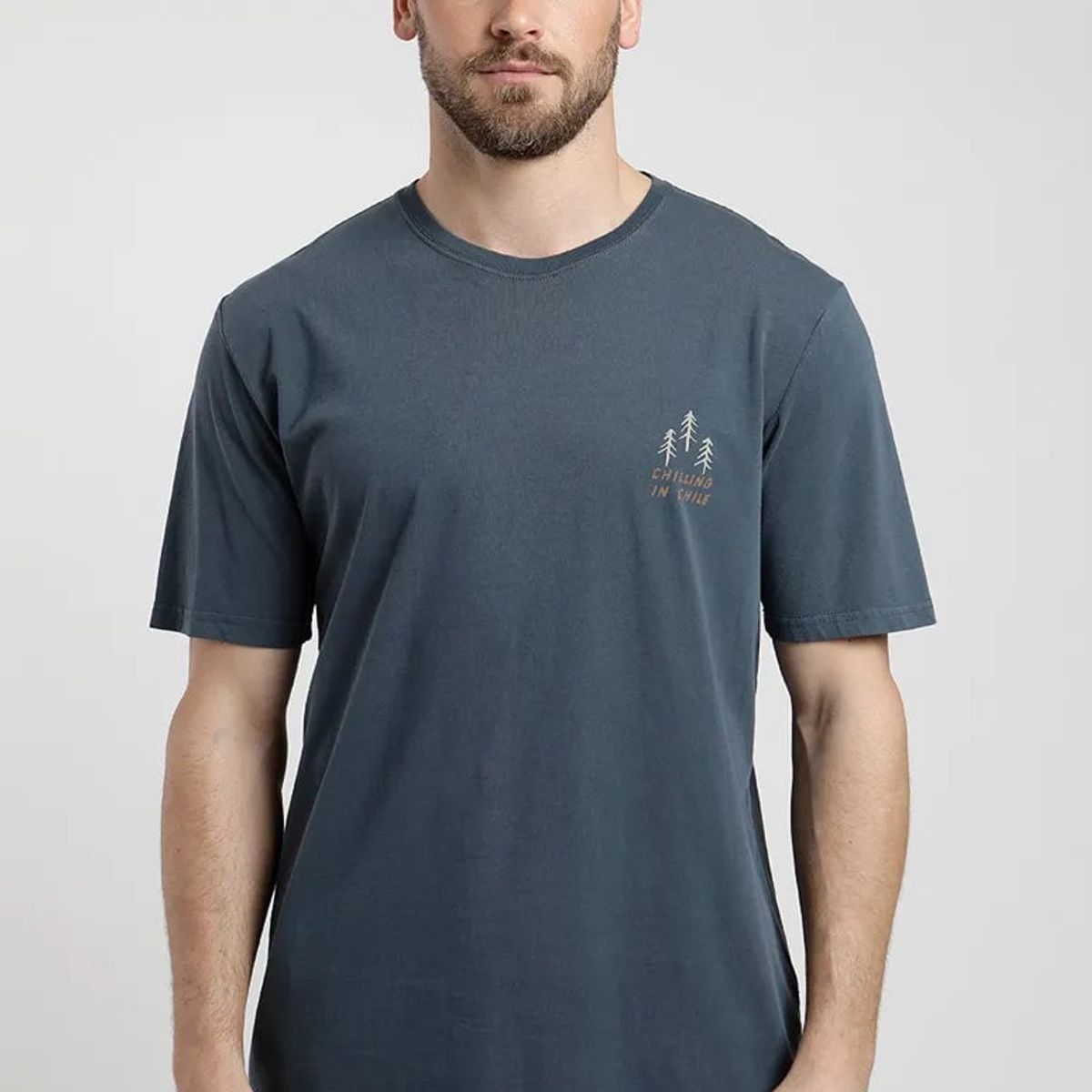 FROENS - Polera Manga Corta Hombre Chilling Azul Froens