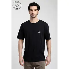 FROENS - Polera Manga Corta Hombre Ranas Negro