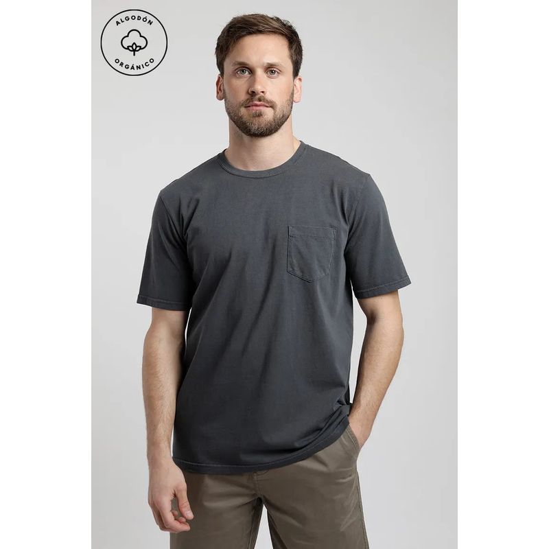 FROENS - Polera Manga Corta Hombre Bolsillo Grafito Froens