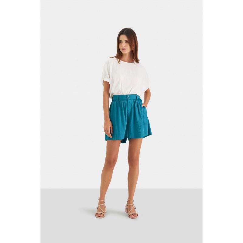 VELEZ - Vélez Short Venus En Tejido Plano Sostenible Mujer Fit Verde