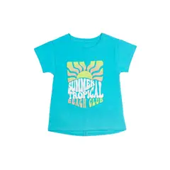FICCUS - Polera Kids Niña Malibu Turquesa
