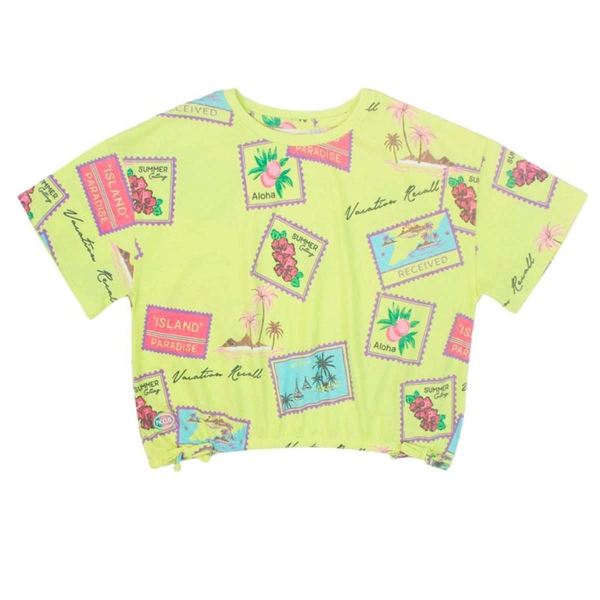 FICCUS - Polera Junior Niña Malibu Verde Lima.