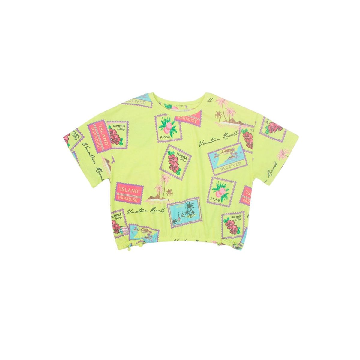 FICCUS - Polera Junior Niña Malibu Verde Lima.