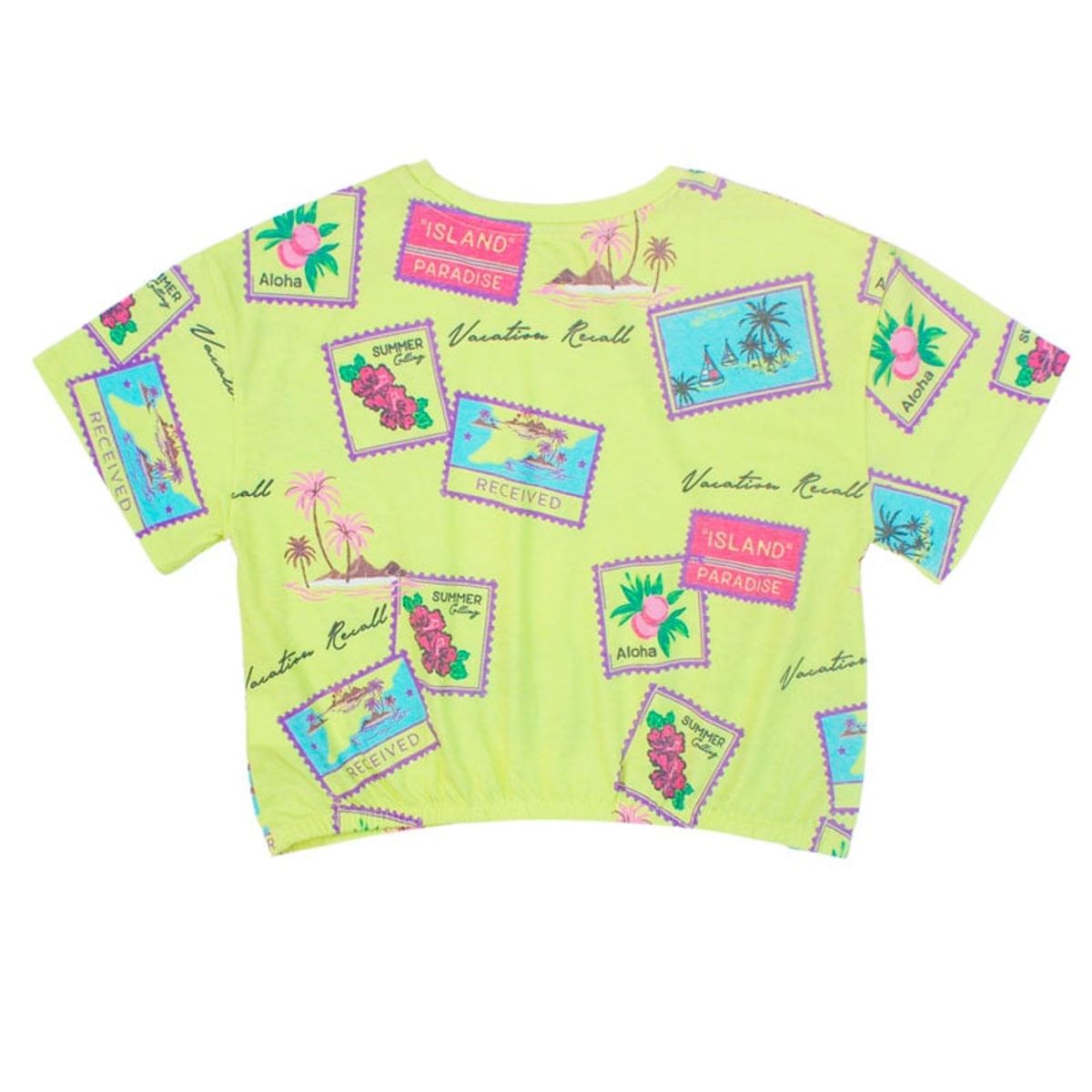 FICCUS - Polera Junior Niña Malibu Verde Lima.