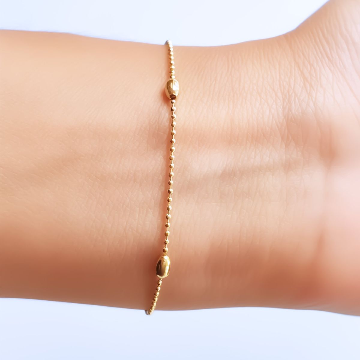 COGGIOLA - Pulsera 5 Melón Enchapado Oro 18 K