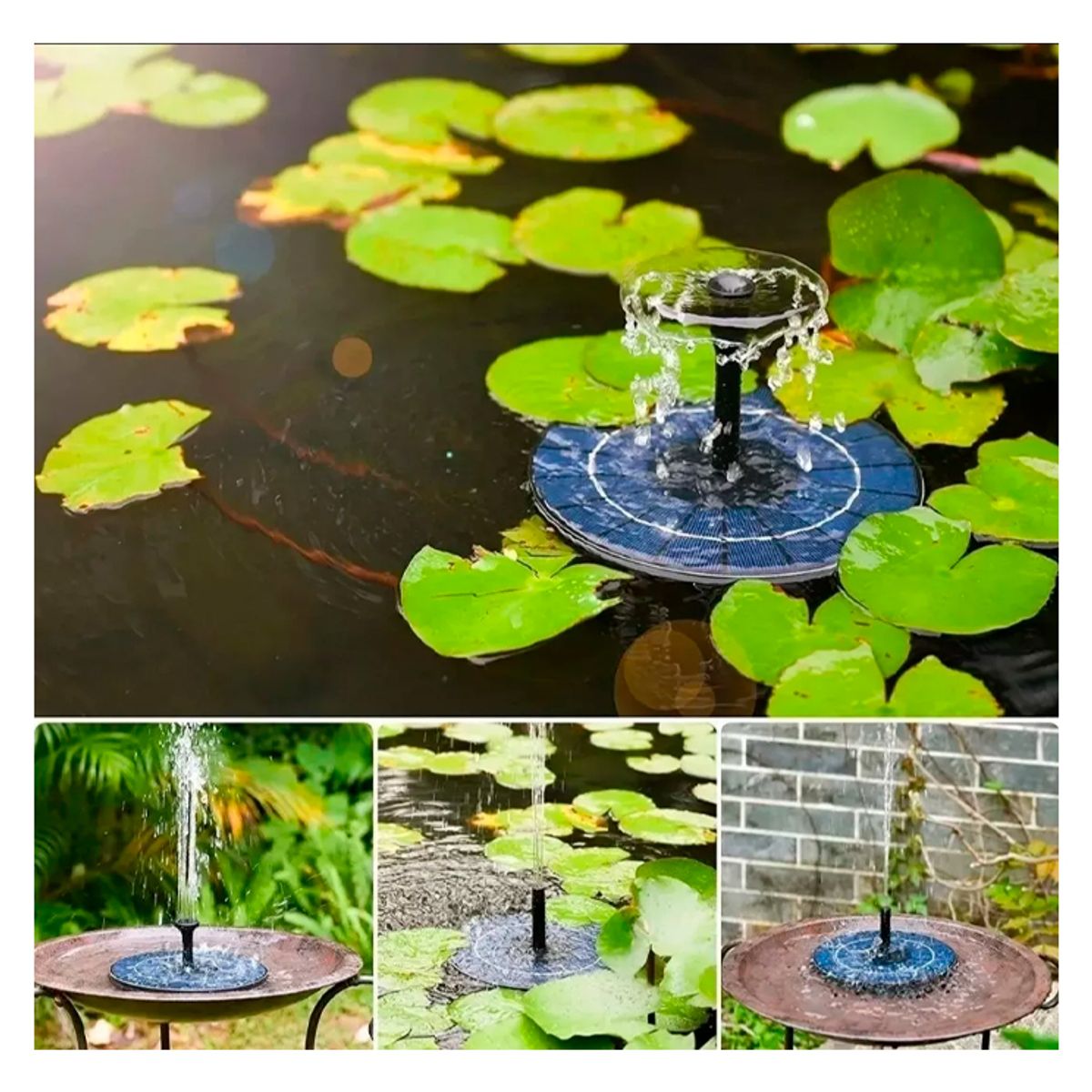 IRM - Fuente De Agua Solar Bomba Aspersora para fuentes y piscinas