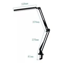 GENERICO - Lámpara Barra Led Flexible C Clip Escritorio Estudio Dibujo