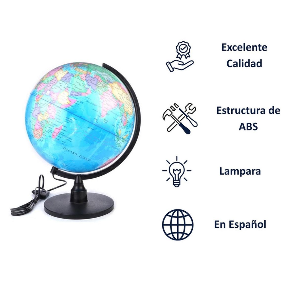 MOBII - Lampara Globo Terraqueo Politico. 32 cm.