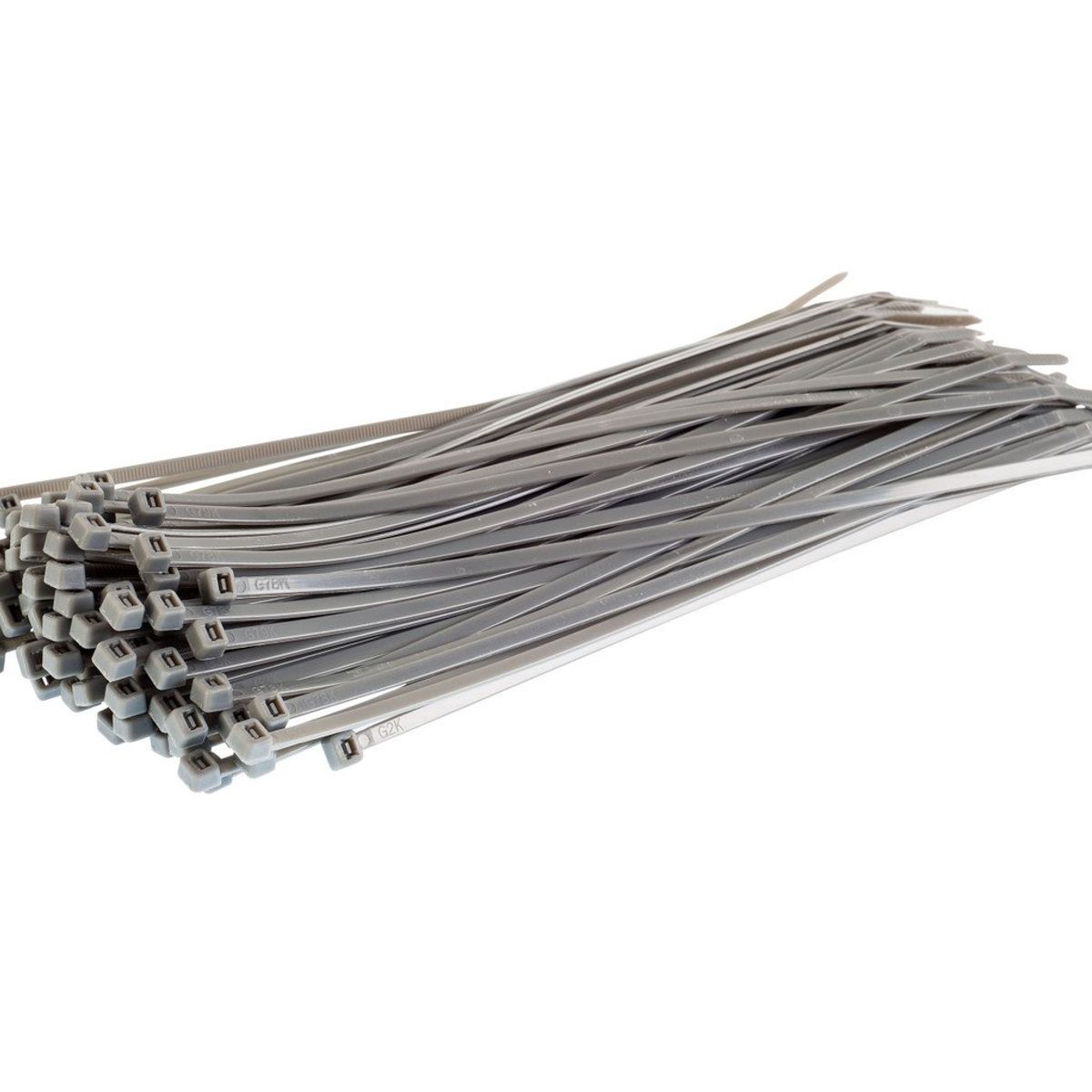 GENERICO - Amarra Cable 200 x 3.5 mm Gris (Bolsa 50 Unidades)