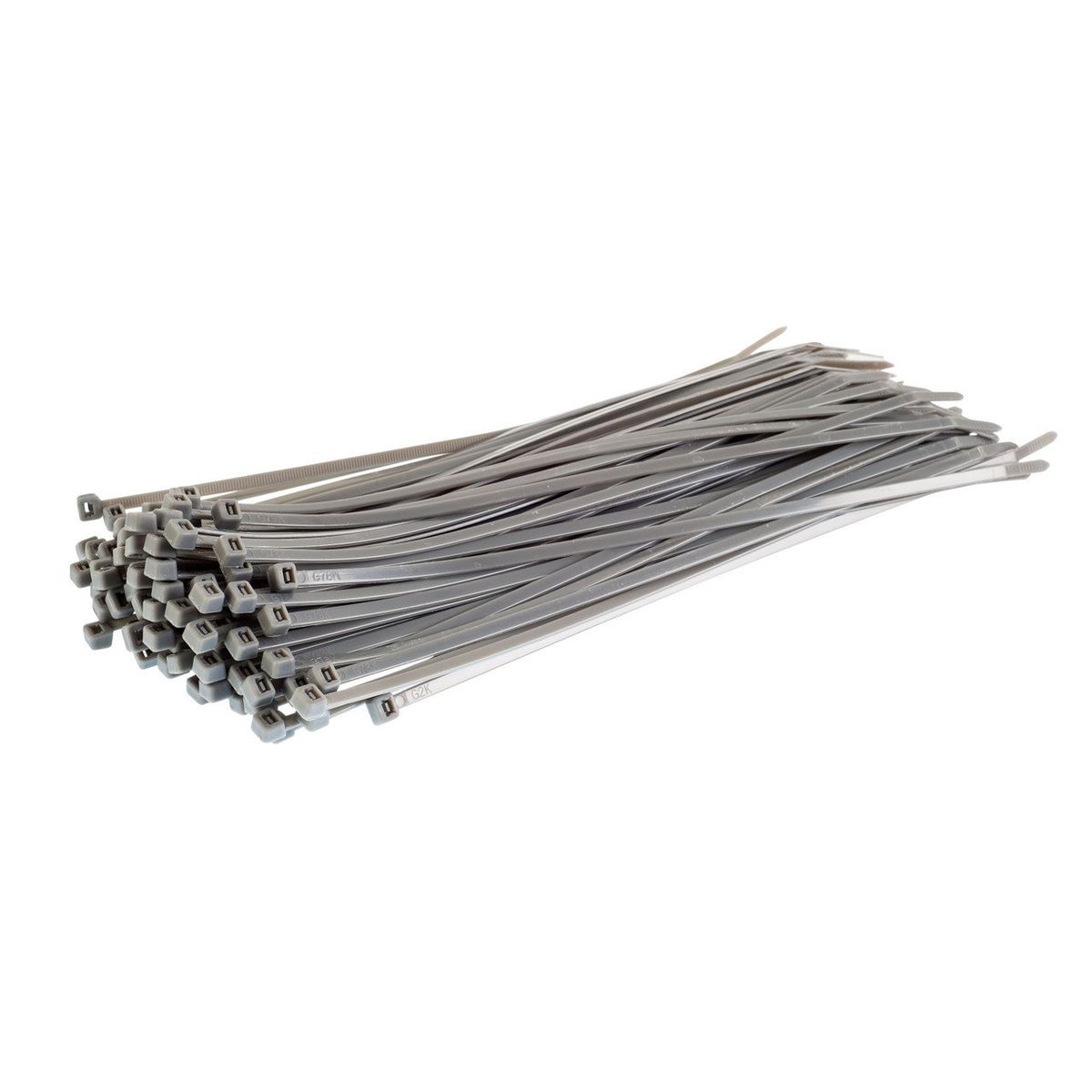 GENERICO - Amarra Cable 200 x 3.5 mm Gris (Bolsa 50 Unidades)