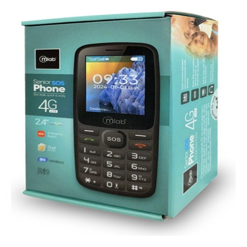 MLAB - Teléfono Senior Bar Sos 4g Lte Mlab 24 9387
