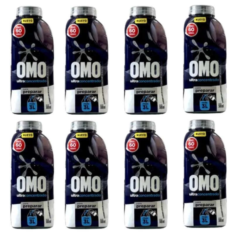 OMO - Detergente Liquido Omo Pack 8 Botellas