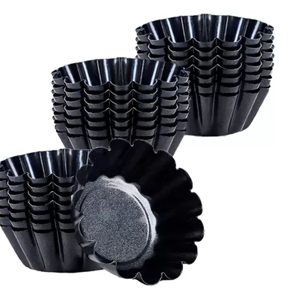 GENERICO - Pack 24 Molde Mini Tartaleta Tarta Moldes Para Reposteria