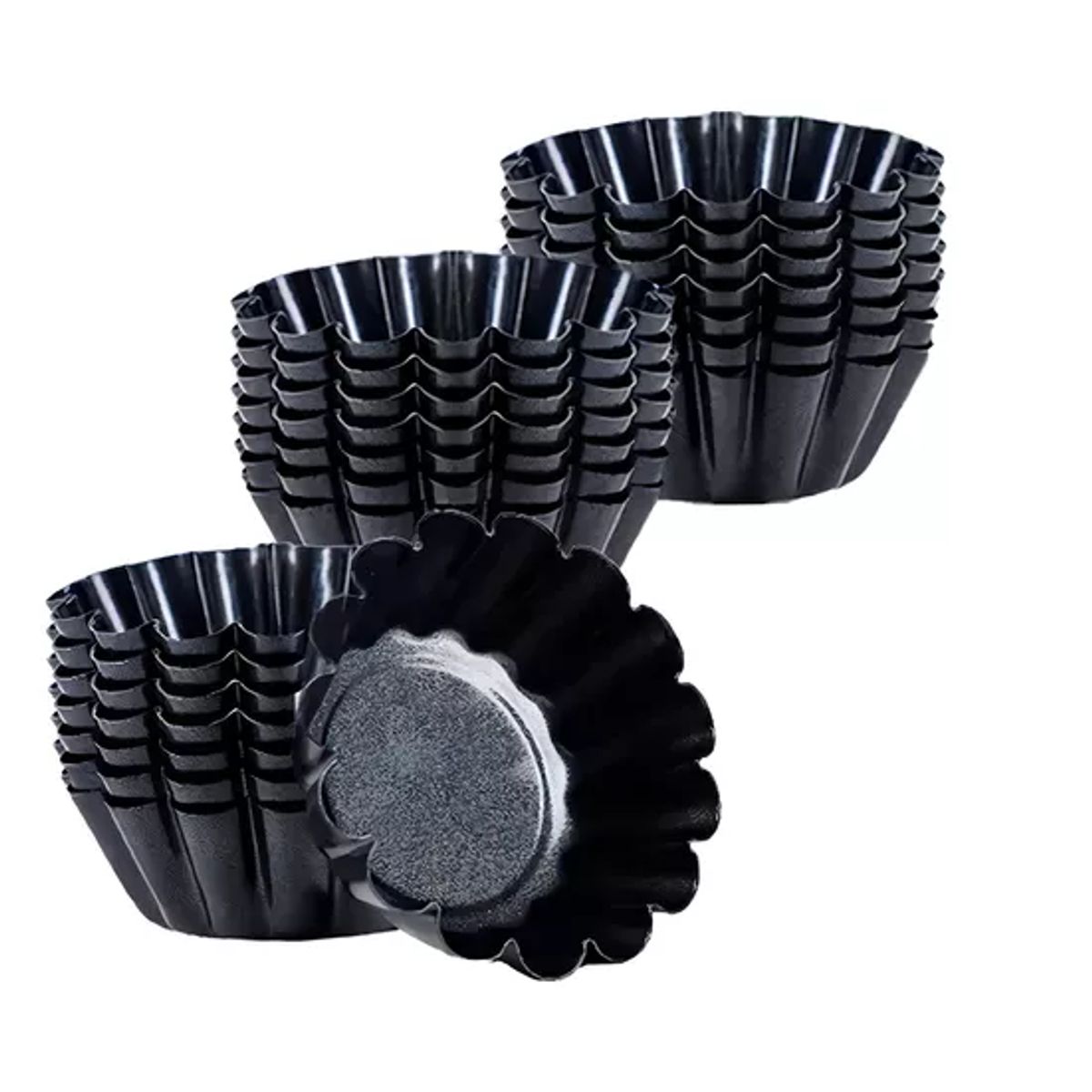 GENERICO - Pack 24 Molde Mini Tartaleta Tarta Moldes Para Reposteria