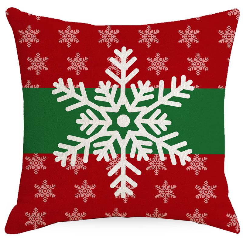 GENERICO - Funda Cojin Navideño Poliéster Flax 45x45cm Estrella