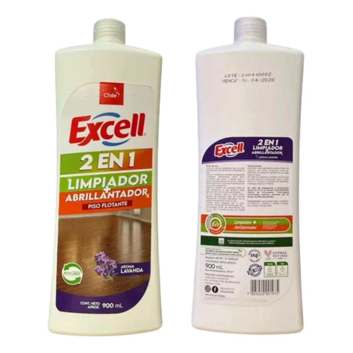 EXCELL - Limpiador Y Abrillantador 2 En 1 Excell 900ml Pisos Flotante