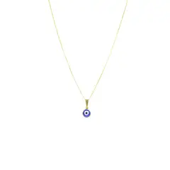 COGGIOLA - Collar Ojo Turco Cristal Azul Enchapado Oro 18K