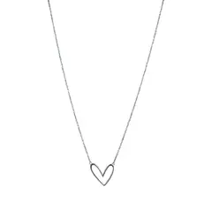 ANDREA COGGIOLA JOYAS - Collar Corazón Calado Plata Fina 925