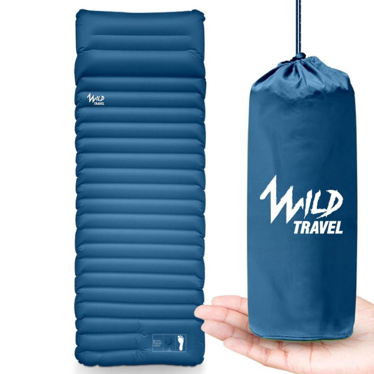 WILD TRAVEL - Colchoneta Inflable Trekking Ultraligera TrailMat WildTravel