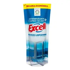 EXCELL - Limpia Vidrios Multiusos 500ml Sin Aureolas Y Fresco