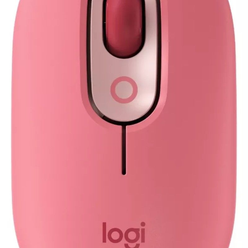 LOGITECH - Logitech POP Mouse Silent Wireless Rosado Con función de Emojis