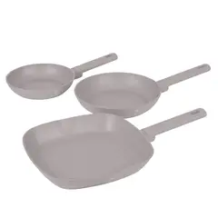 BERLINGER HAUS - SET DE SARTENES 3 PZS TAUPE COLLETION ANTIADHERENTE