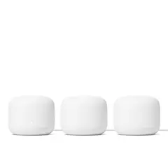 GOOGLE - Sistema Wi-fi Mesh Router Nest Snow Pack 3 Unidades Mejor Wifi