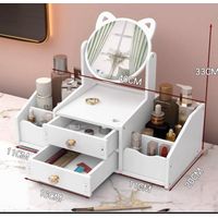 Cajón Con Espejo Y Repisa Organizadora De Joyero Cosméticos