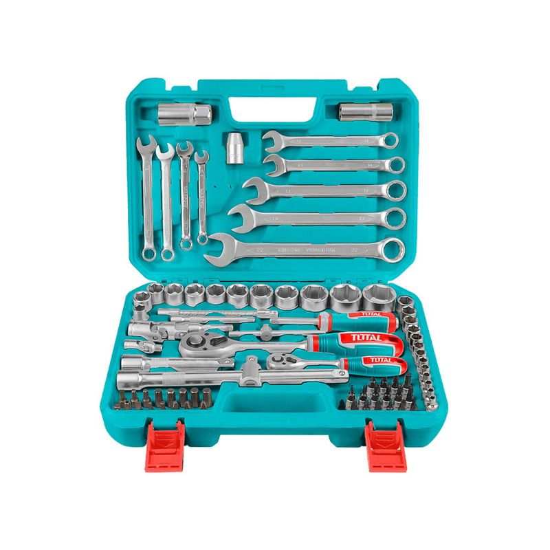 TOTAL TOOLS - Set de dados 1/4 - 1/2 82 piezas Total