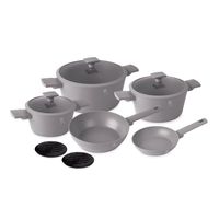 BATERIA DE COCINA 10 PZS TAUPE COLLECTION ANTIADHERENTE