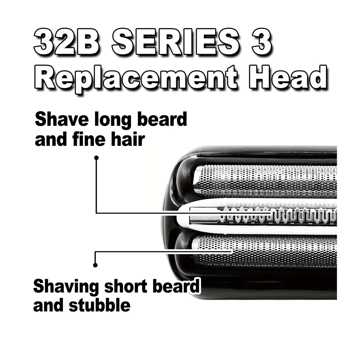 ATURE - Cabezal Repuesto Para Afeitadoras Braun Serie3 32b