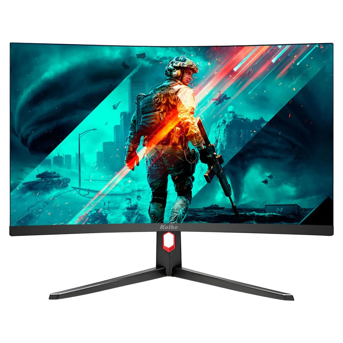 KOLKE - Monitor Gamer Curvo Kolke 27 100Hz 1Ms FHD Frameless - Negro