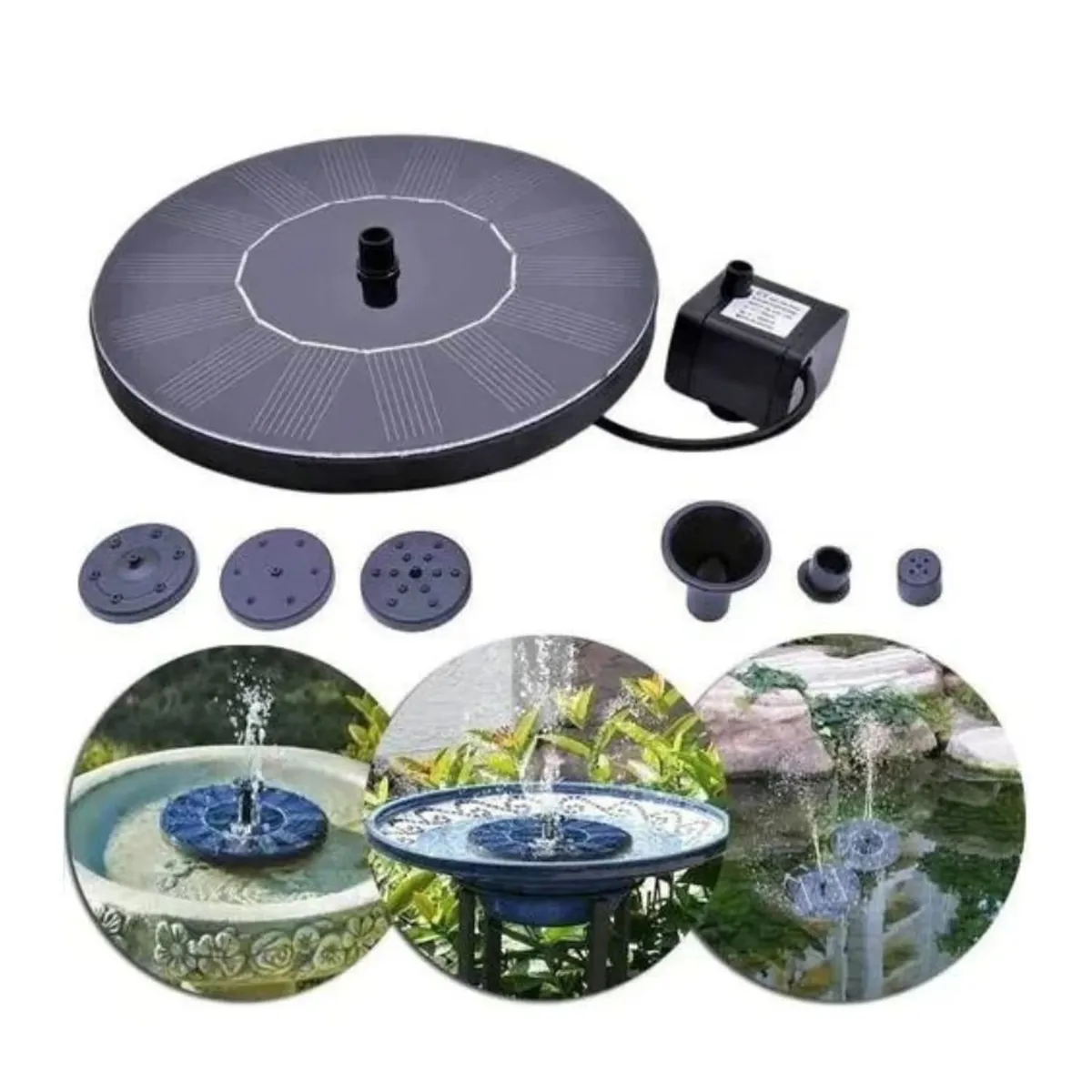 GENERICO - Fuente Solar De Agua Flotante Piscina Bomba Riego