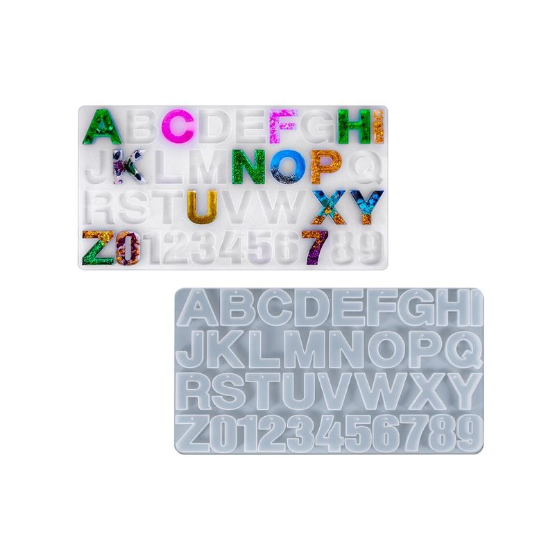 GENERICO - Molde De Silicona De 26 Letras Y Números, 36 Rejillas