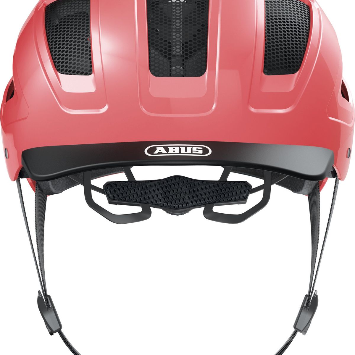 ABUS - Casco Bicicleta Hyban 2.0 Coral Vivo Talla L 57 - 61cm