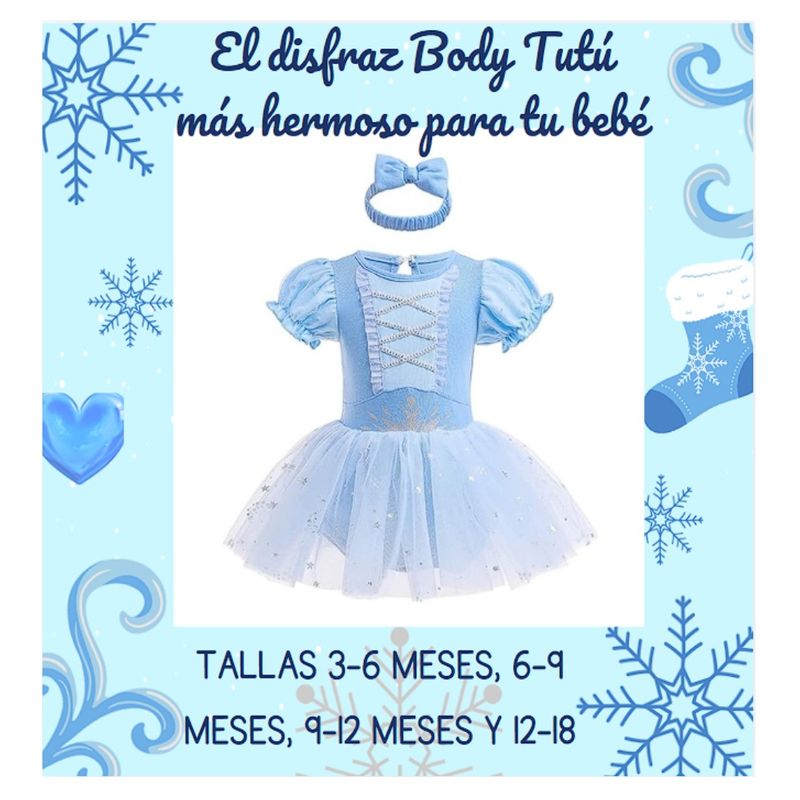 GENERICO - Disfraz Baby Princesa Celeste 6 - 9 Meses