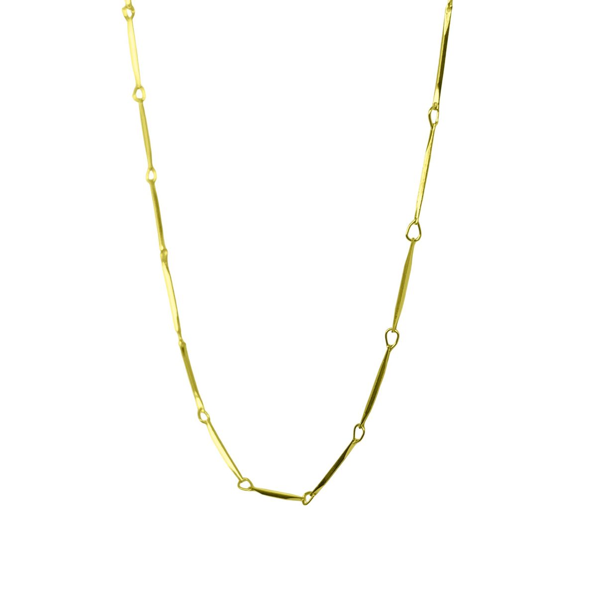 COGGIOLA - Collar Choker Palito Facetado Enchapado Oro 18K