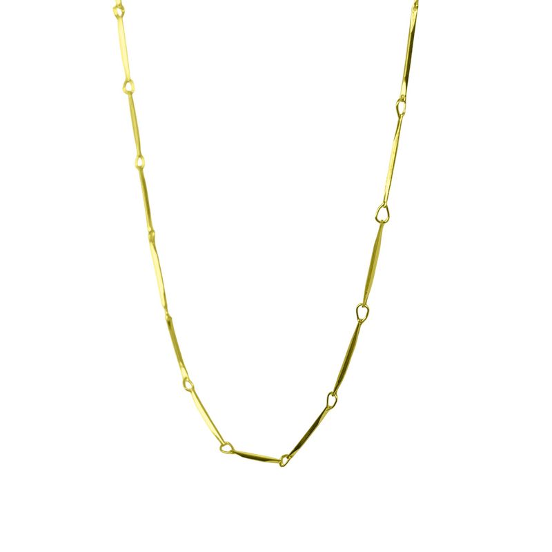 ANDREA COGGIOLA JOYAS - Collar Choker Palito Facetado Enchapado Oro 18K