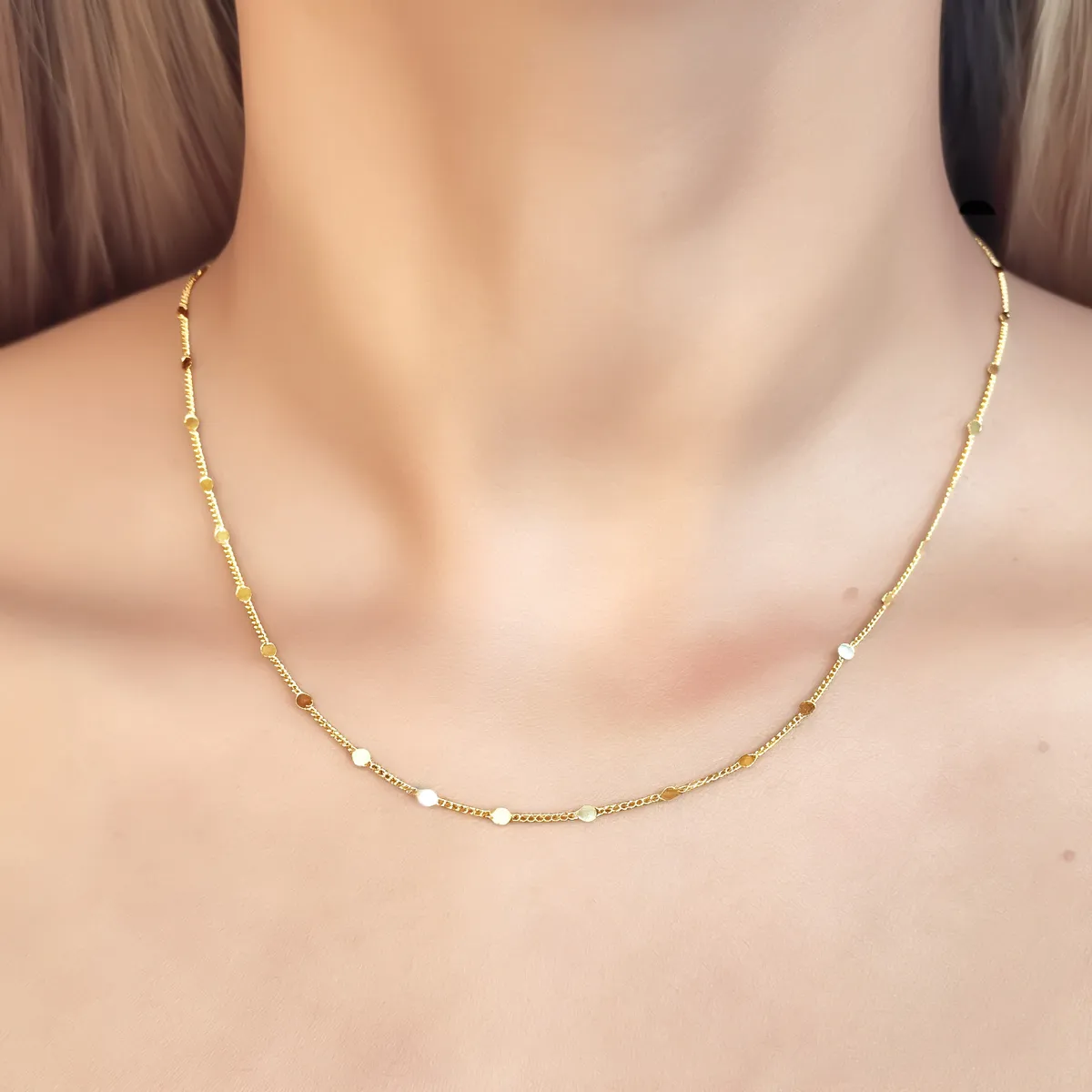 COGGIOLA - Collar Laila Enchapado Oro 18K