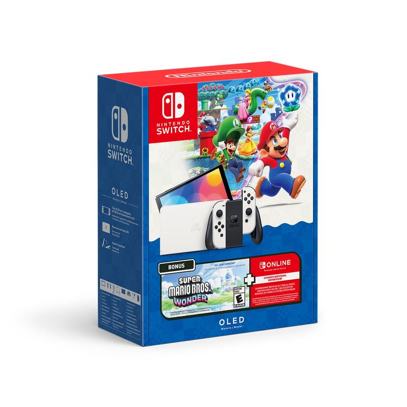 NINTENDO - Consola Nintendo Switch Oled + Juego Super Mario Wonder