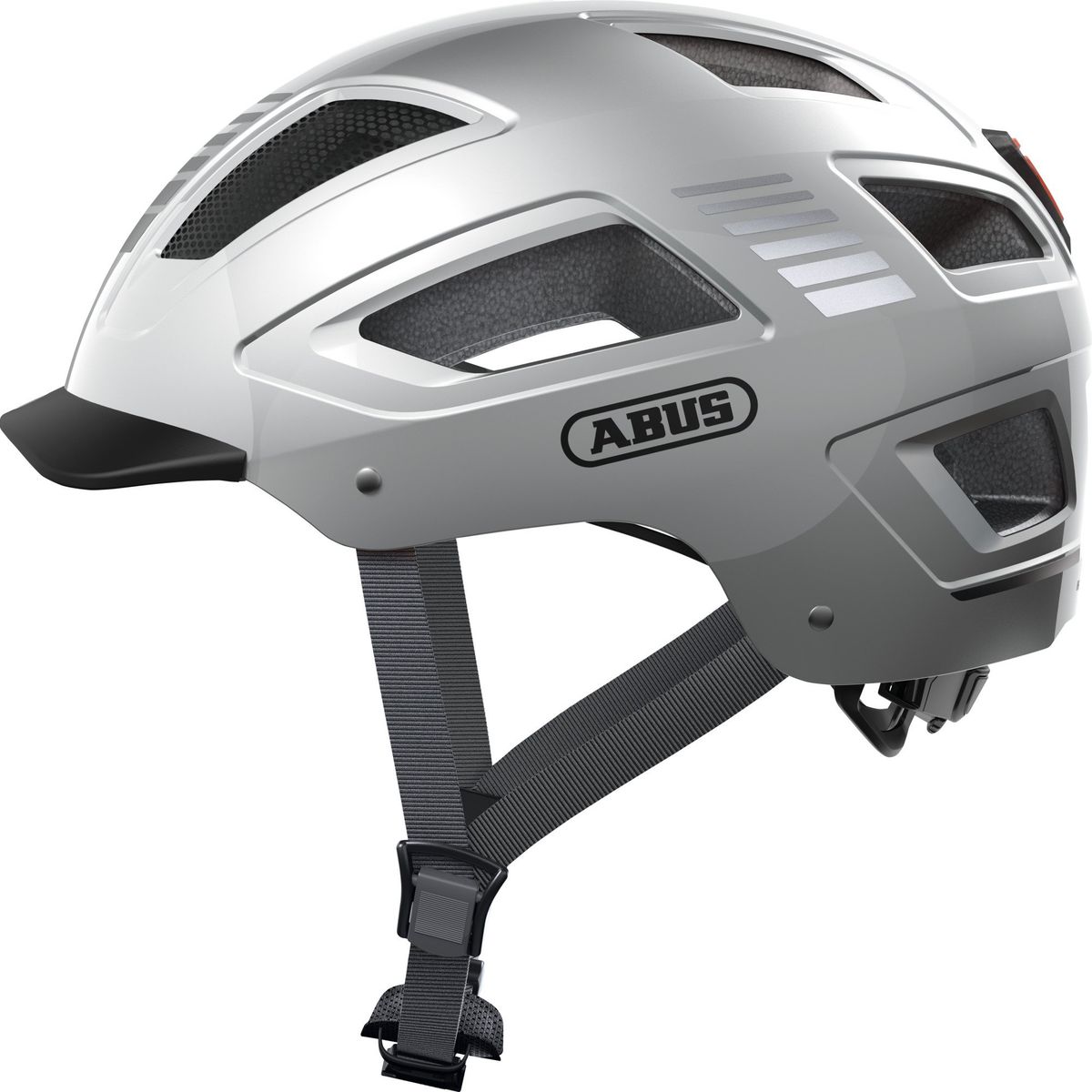 ABUS - Casco Bicicleta Hyban 2.0 Plata Signal Talla M 54 - 58cm