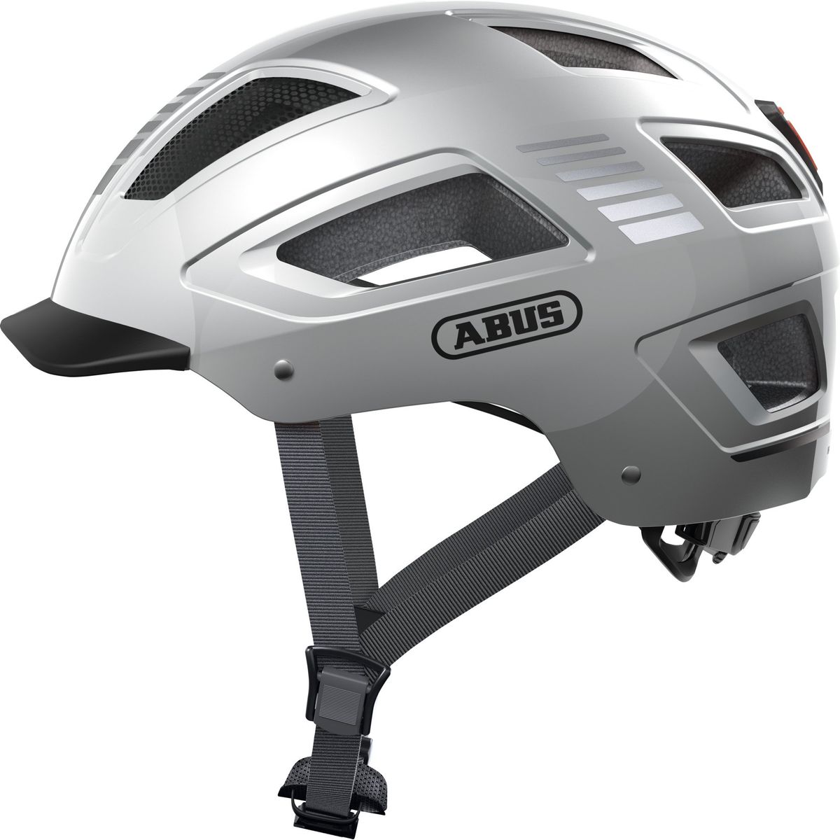ABUS - Casco Bicicleta Hyban 2.0 Plata Signal Talla M 54 - 58cm