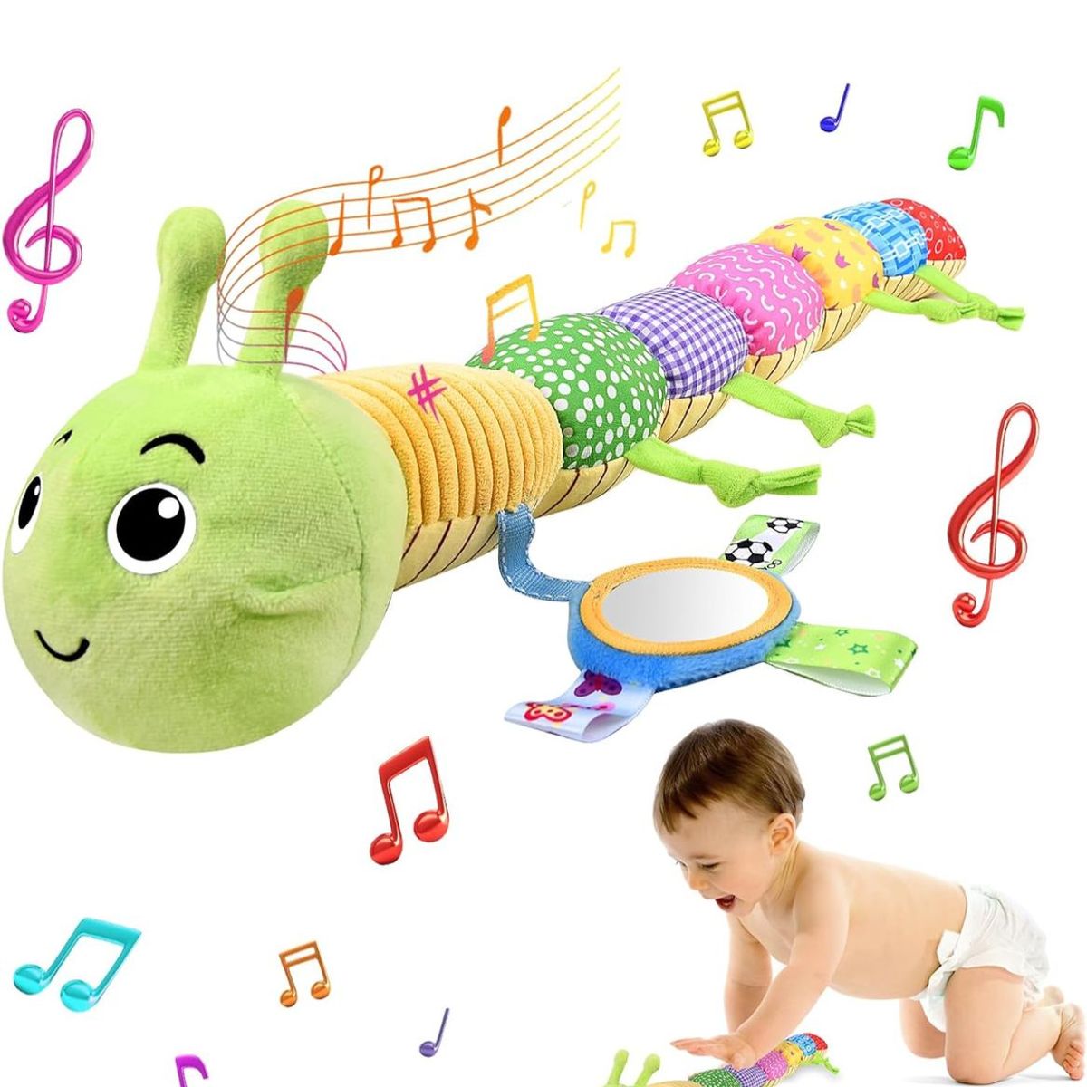 GENERICO - Peluche Gusano Sensorial Oruga Niños Multicolor Infantil