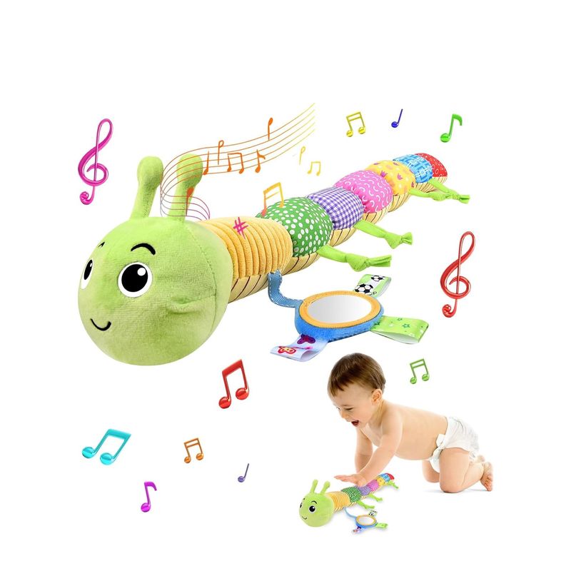 GENERICO - Peluche Gusano Sensorial Oruga Niños Multicolor Infantil