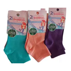 GARSIL - 12 Pares De Calcetas Tobilleras Bambu Para Niñas - Sin Costuras