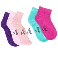 12 Pares De Calcetas Tobilleras Bambu Para Niñas - Sin Costuras