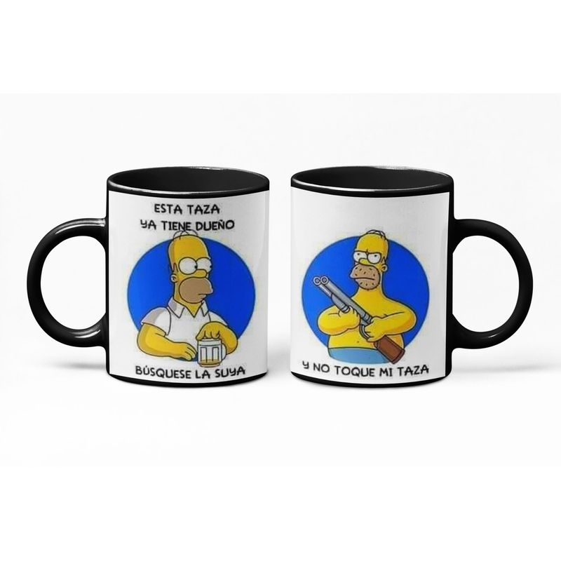S/M - Taza Magica Homero  Simpson - Esta Taza Tiene Dueño