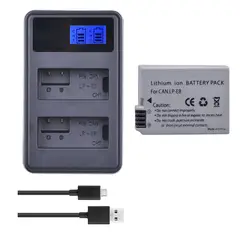 GENERICO - BATERÍA LP-E8 + CARGADOR DOBLE LC-E8 ALTERNATIVO CANON